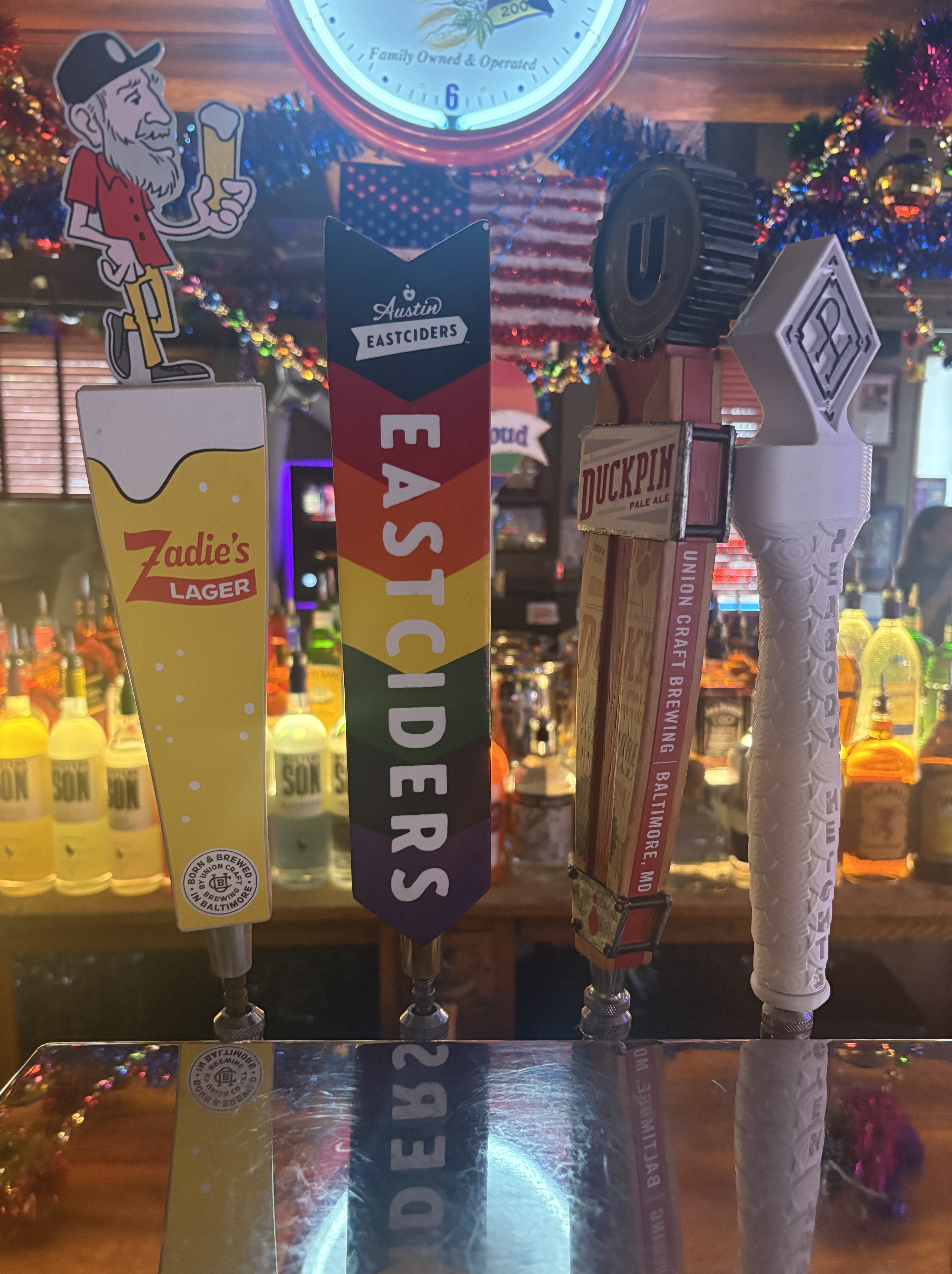 Zadies, Austin Eastcider, Union Duckpin, and Peabody Heights drafts on tap